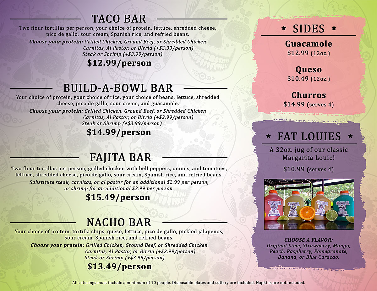 Cantina Louie Catering Menu